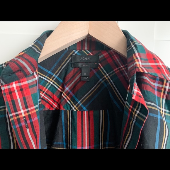J Crew Perfect Shirt in Stewart Plaid - Picture 5 of 7